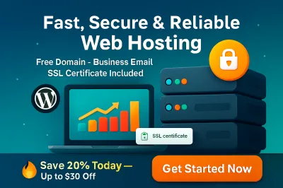 Launch Your Website Today — Save 20% on Hosting with Free Domain & SSL