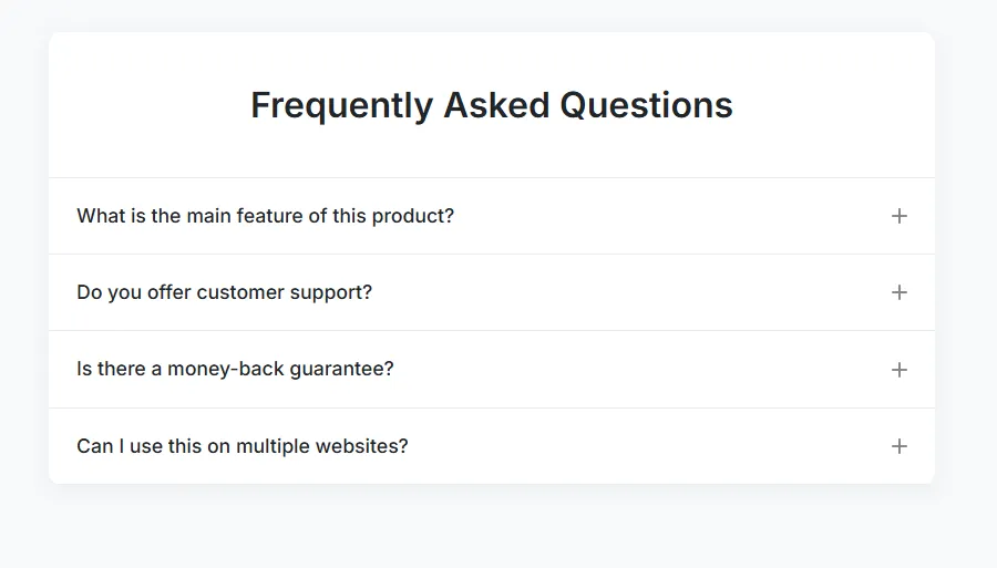 Premium FAQ Accordion