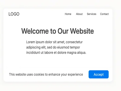 Simple & Customizable Cookie Consent Banner