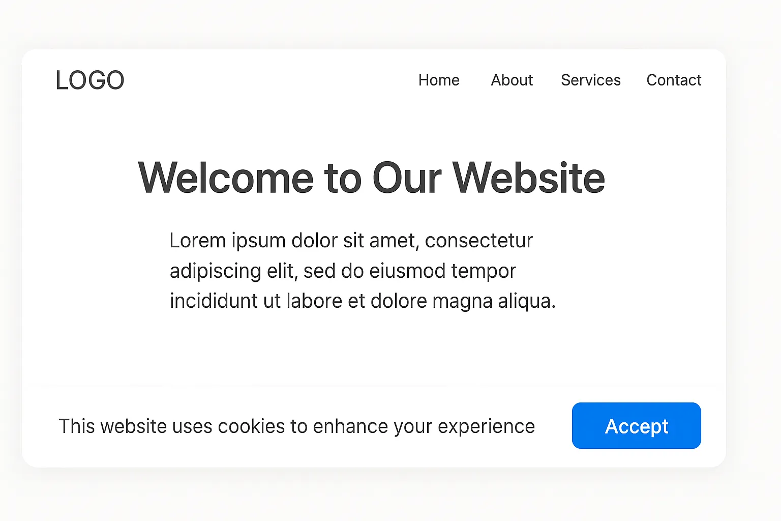 Simple & Customizable Cookie Consent Banner